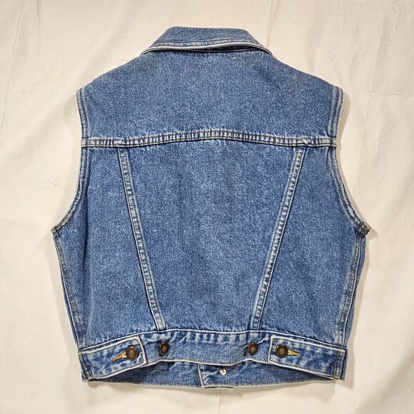 Montana Blues Denim Blue Jean Vest Women's Juniors Size Large Cotton - Picture 2 of 5
